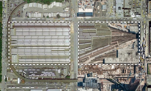 Architectural rendering of Hudson Yard Amtrak train tracks