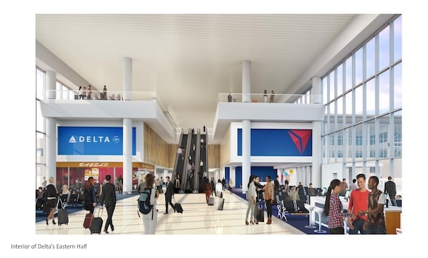 A rendering of Delta Airline's new terminal at LaGuardia Airport in Queens.