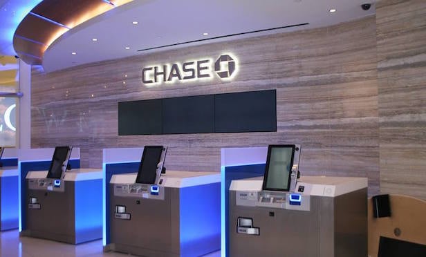 Interior of Chase bank branch