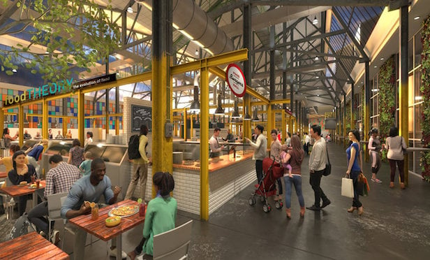 Rendering of food hall