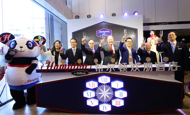 The opening a Hampton by Hilton in China