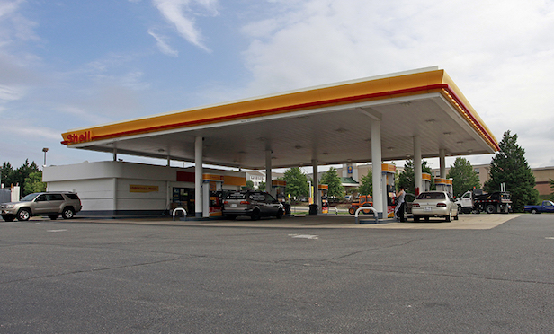 Shell gas station exterior