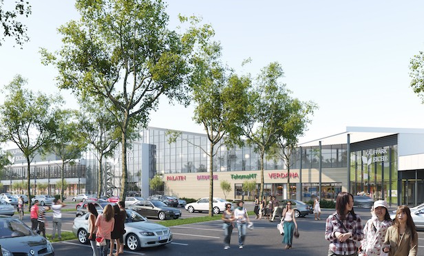Shopping center rendering