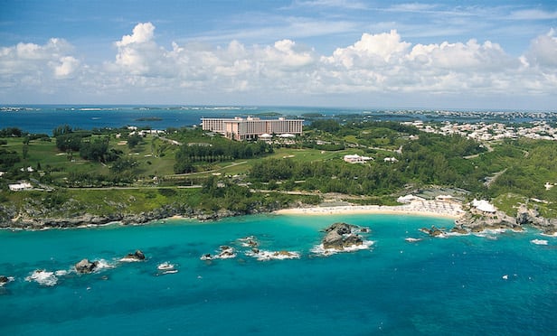 Aerial view of Bermuda resort