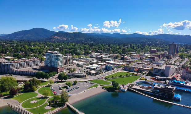 Aerial View Lake Coeur dAlene
