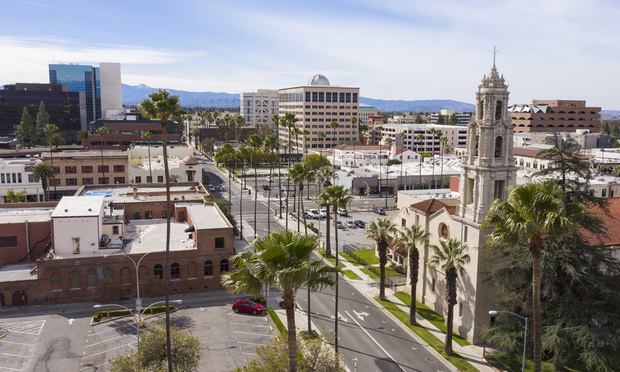 Aerial view Riverside California USA
