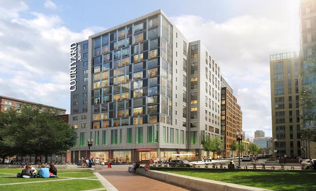 A rendering of the mixed-use project to be built at Parcel 1B.