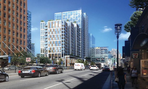 A rendering of Cottonwood's M1 M2 project in the Seaport District. Source: Kohn Pedersen Fox