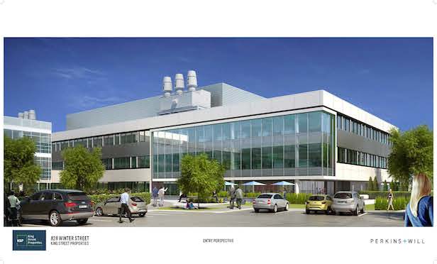 A rendering of 828 Winter St. in Waltham, MA. Credit: Perkins + Will