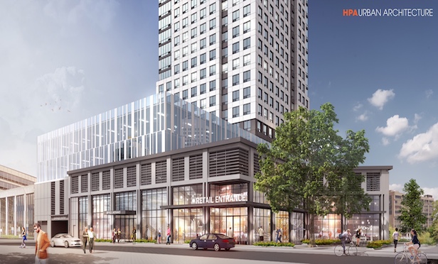 A rendering of the 45 Harrison St. project. Photo Courtesy of HPA Urban Architecture