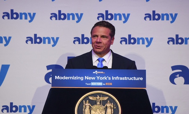 Gov. Andrew Cuomo at the Association for a Better New York breakfast meeting on Thursday.