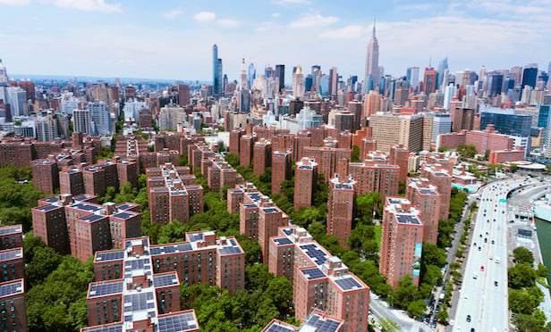A rendering of the rooftop solar project at Stuyvesant Town and Peter Cooper Village. Photo courtesy of Stuy Town Property Services.