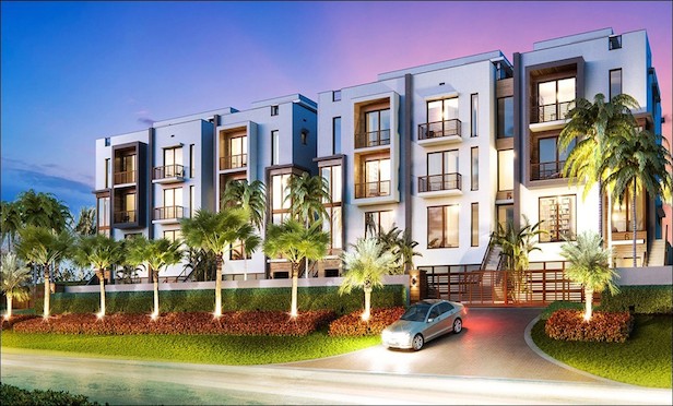 A rendering of the proposed luxury townhome project in Palm Beach.