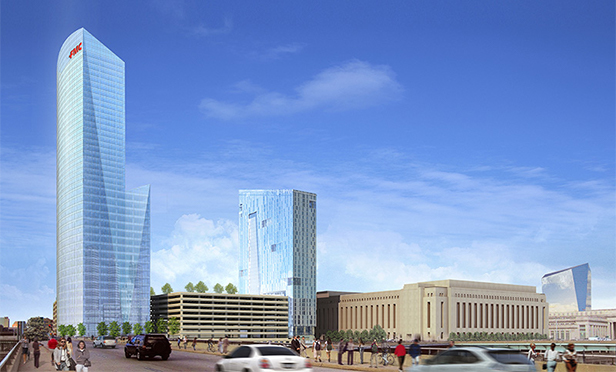 Rendering of the FMC Tower, where NASDAQ's Philadelphia office, designed by HOK, will be located.