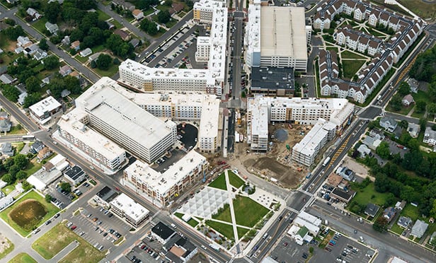 Aerial view of Rowan Boulevard development, Glassboro, NJ