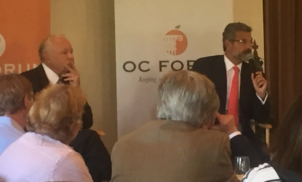 Larry Webb and Emile Haddad at OC Housing Forum Outlook 2018