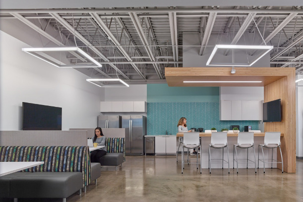 Under the contract  for this first phase, Ware Malcomb provided Cubic with interior architecture and design, branding, and strategic workplace planning services at 9323 Balboa Avenue. 