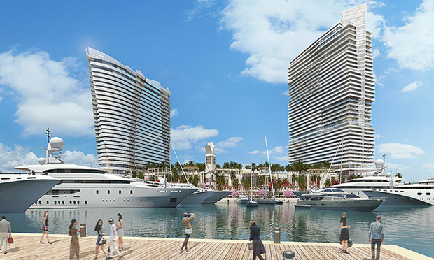 Rendering of Flagstone Island Gardens project for Miami's Watson Island.
