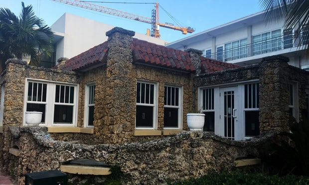 The historic Coral Rock House at 900 Collins Ave. in Miami Beach.