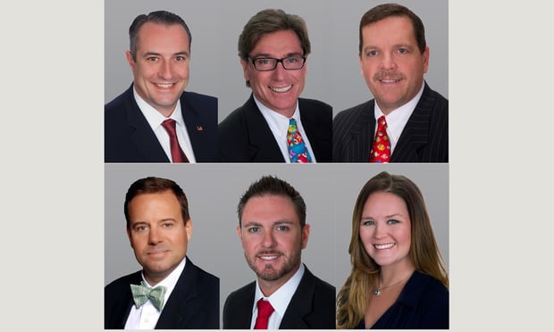 The Cushman & Wakefield team, top row, left to right: Christopher Thomson, Chris Metzger and Rick Etner Jr. Bottom row, left to right: Mark Pateman, Matthew McAllister and Tara England. Courtesy photos