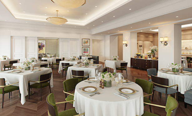 The Welltower dining room rendering