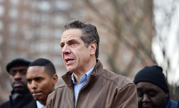 Gov. Andrew Cuomo at housing complex in the Bronx
